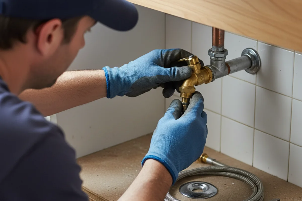Shutoff valve and fitting work during Well Pump Repair in Niwot